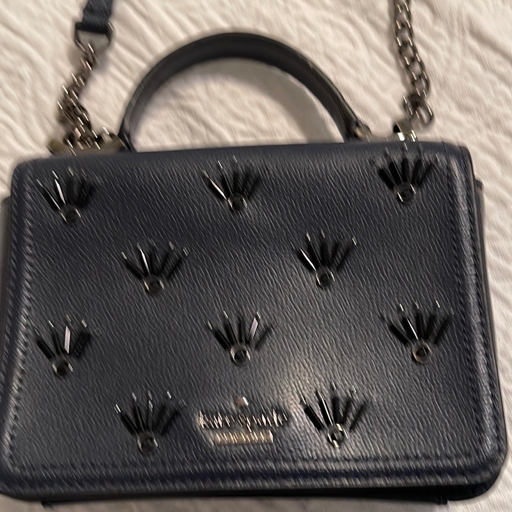 EUC Kate Spade navy leather cross body bag.